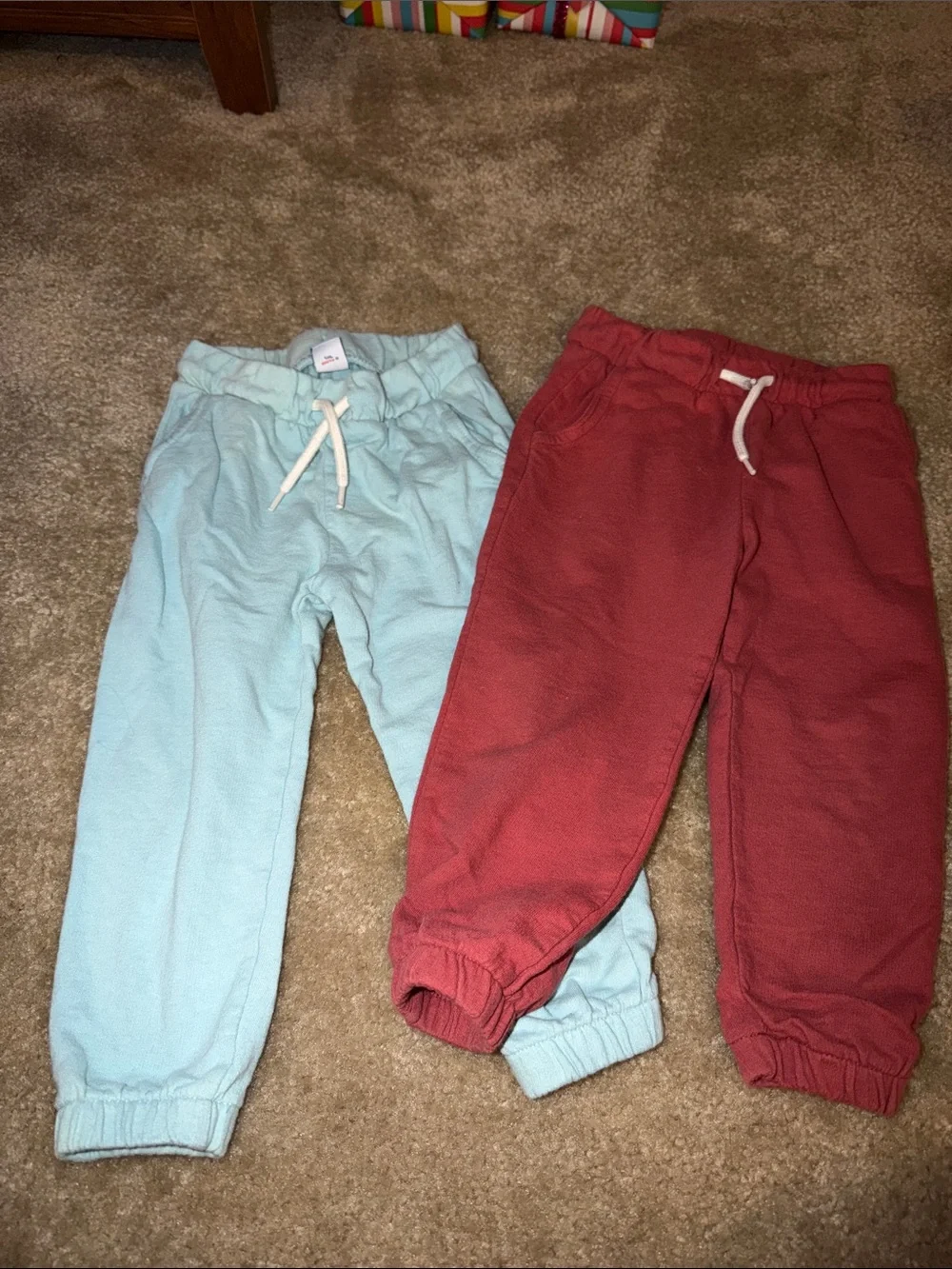 Old Navy Kids Jogger Pants - Light Blue & Brick Red
